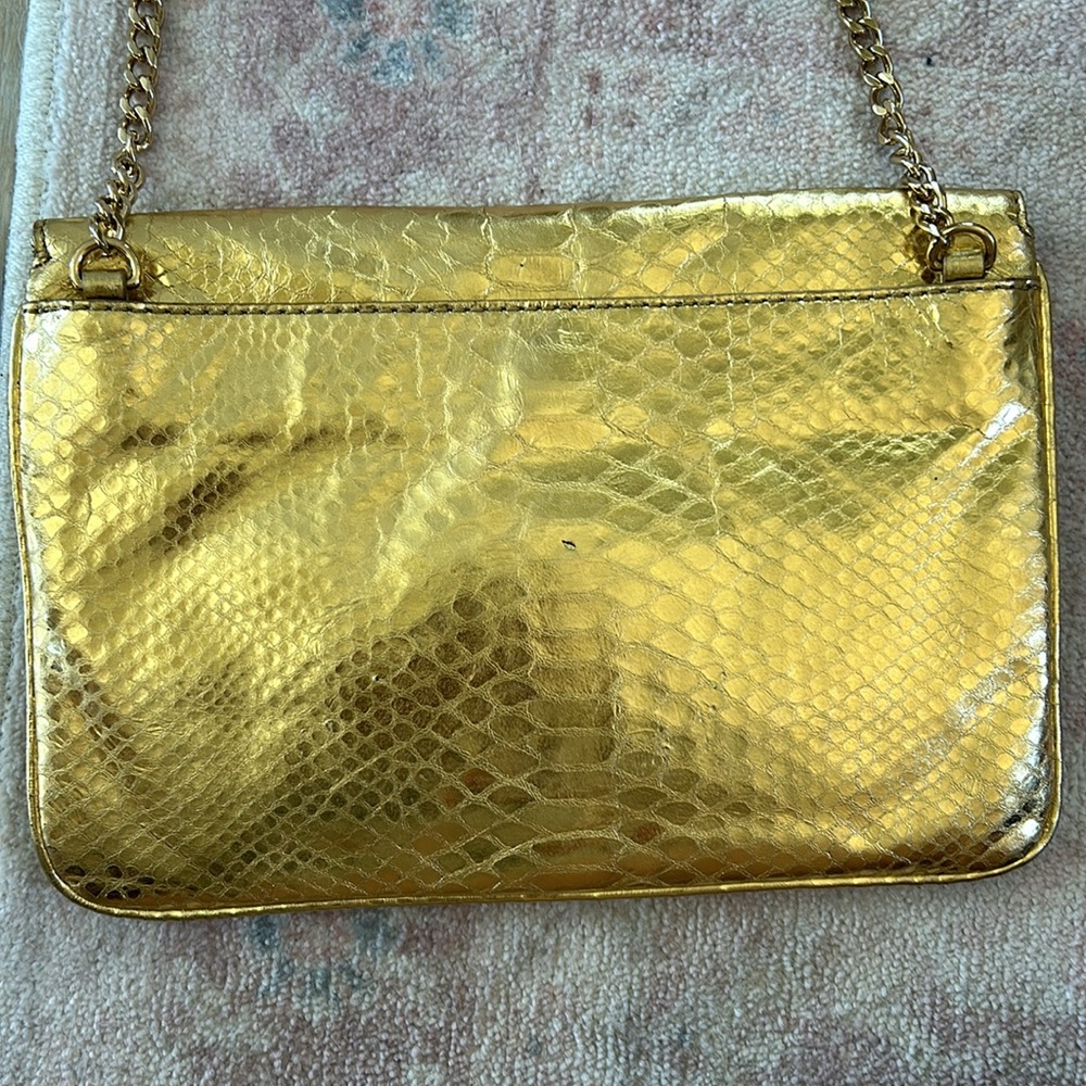 Michael Kors Sloan Python Convertible Clutch In G… - image 4